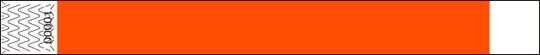 Wristband Neon Orange 25x2.5cm Pk/1000 - Order in Item Only