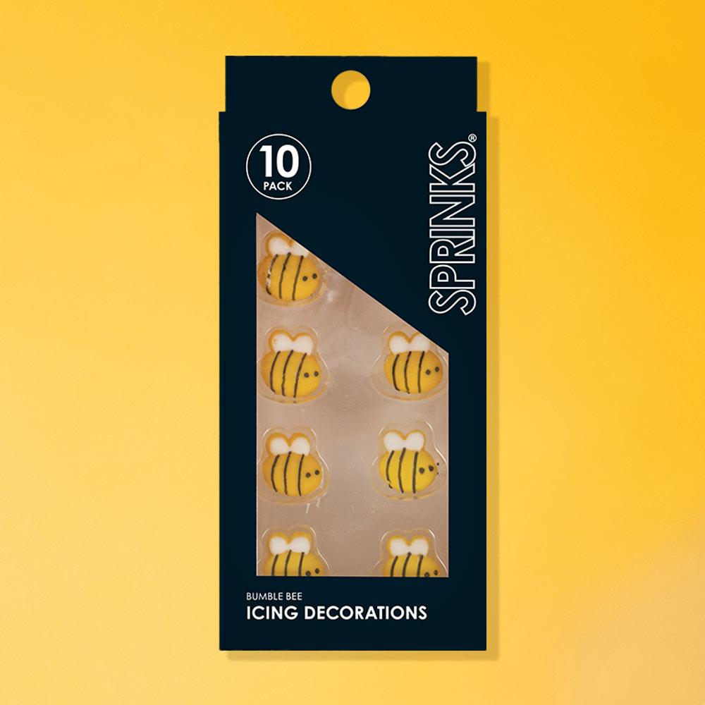 Edible Icing Decorations Bumble Bees Pk/10
