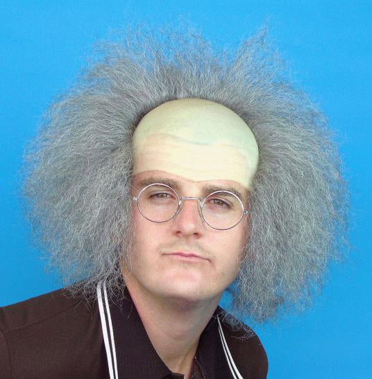 Wig Old Man/Grandpa Bald Top with Grey Hair Costume Accessory