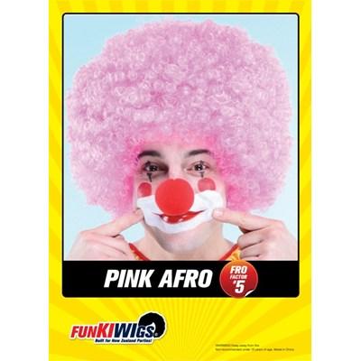 Wig Clown Curly Pink
