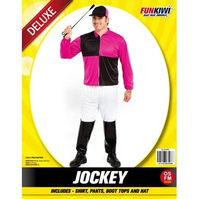 Costume Adult Jockey Horse Racing Pink & Black