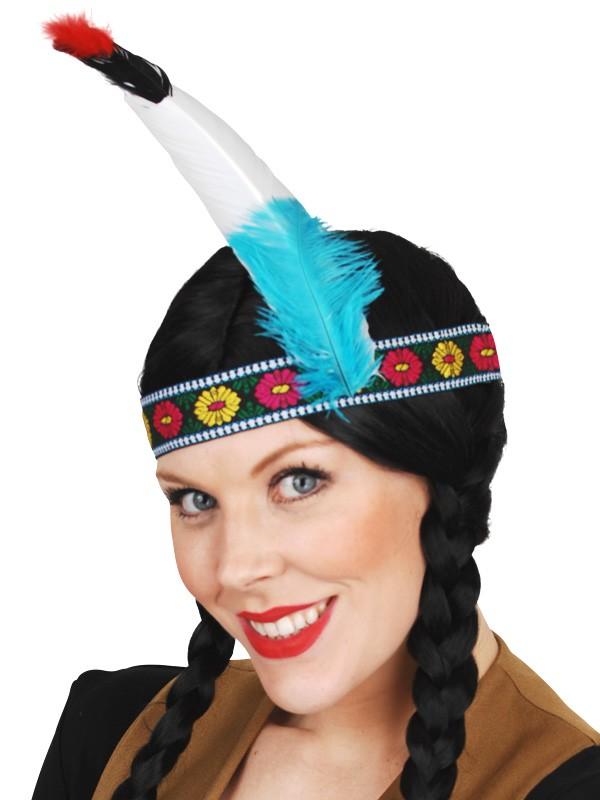 Native American Indian Headress With Feathers