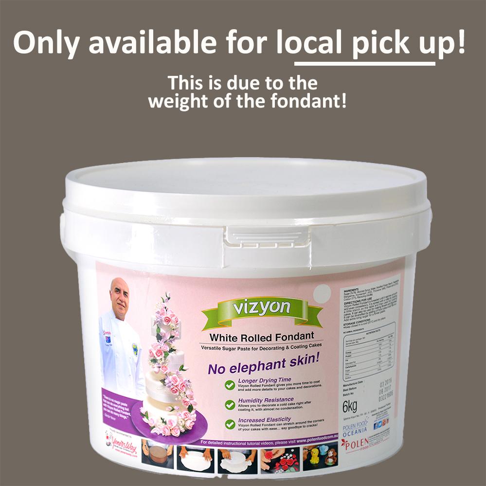 Vizyon Fondant Icing White 6kg Cake Decorating