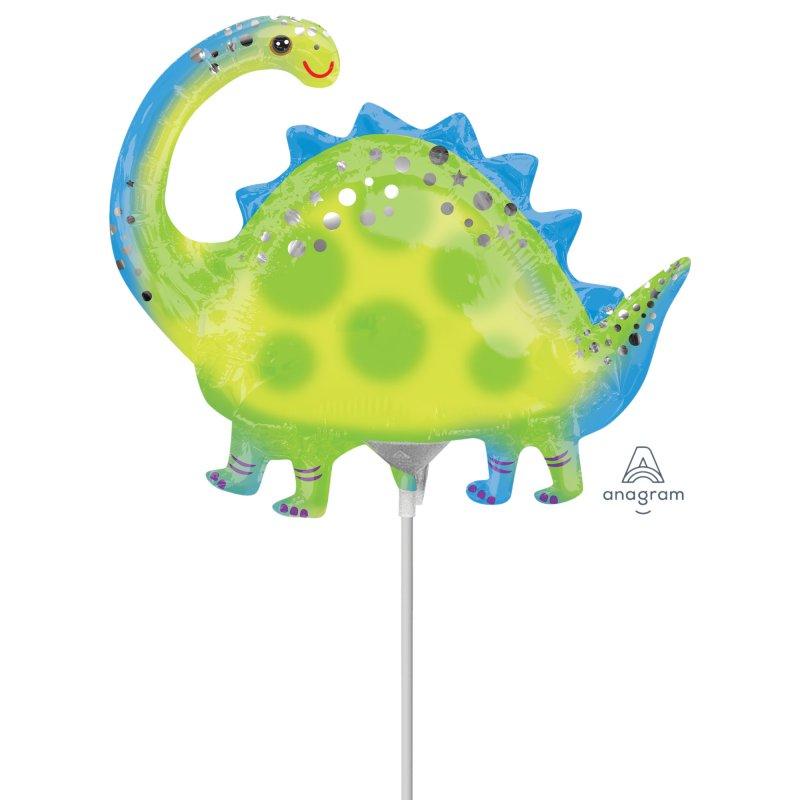 Balloon Small Foil Mini Stegosaurus 35cm Air Fill Only