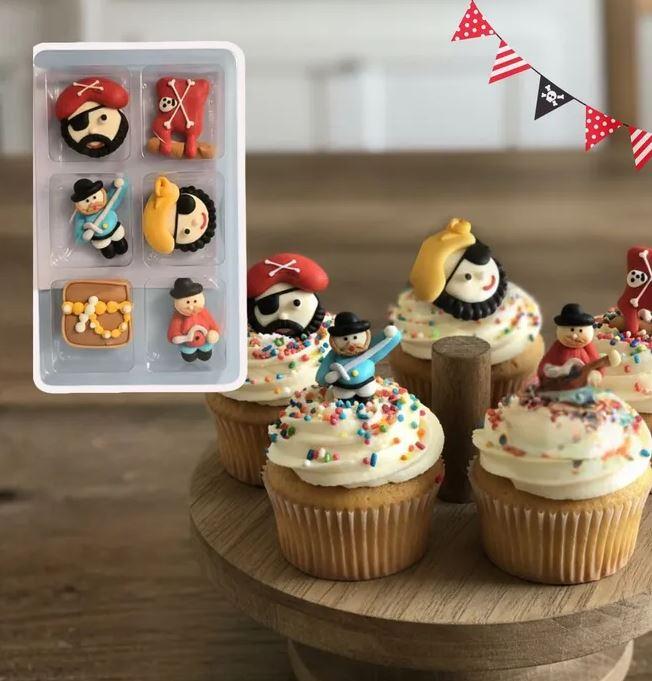 Edible Icing Decorations Pirates Pk/6