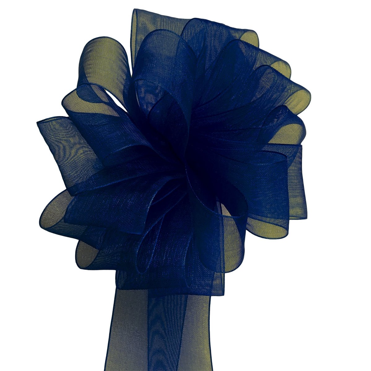 Organza Ribbon Navy Blue Woven Edge 25mm x 50m
