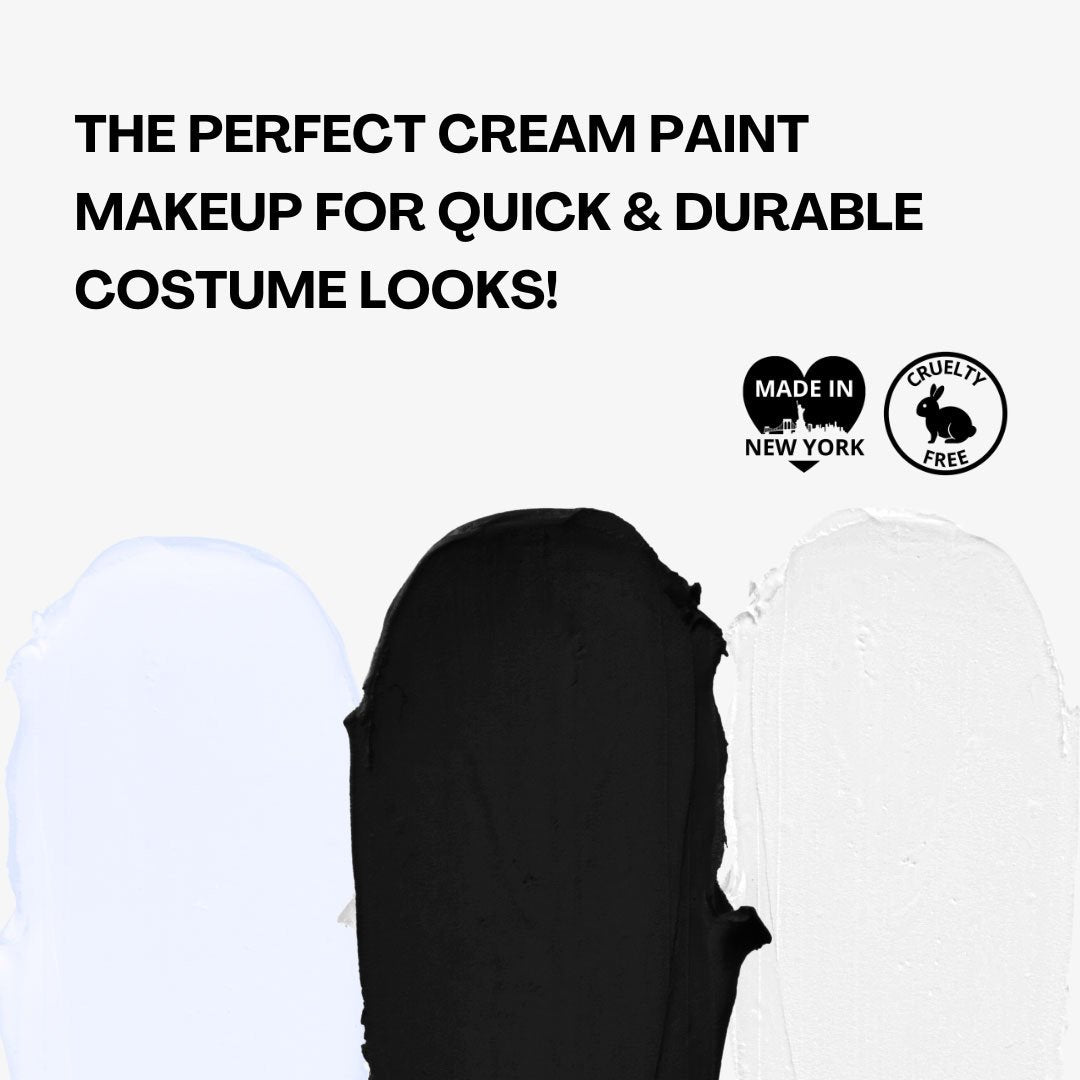 Make Up Palette Tri-Colour Face/Body Paint Skeleton Kit Professional Mehron