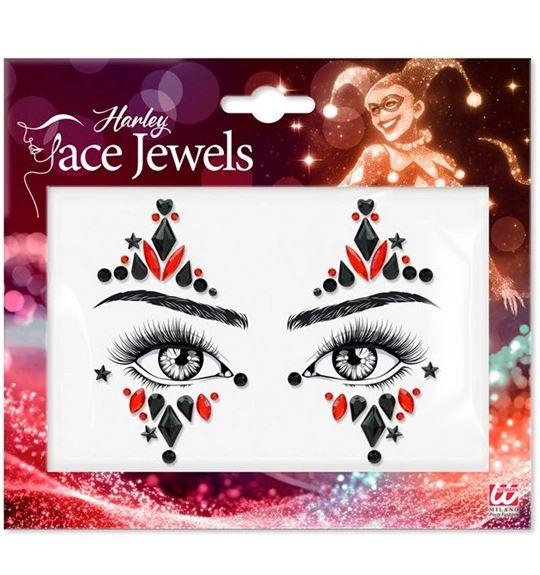 Face Jewels Adhesive Freak Show Harlequin Clown/Jester Harley Costume