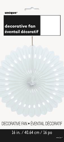 Hanging Decoration Fan Decorative White 40cm