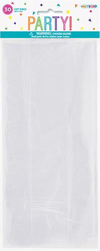 Cello Party Loot Bags Clear Pk/30