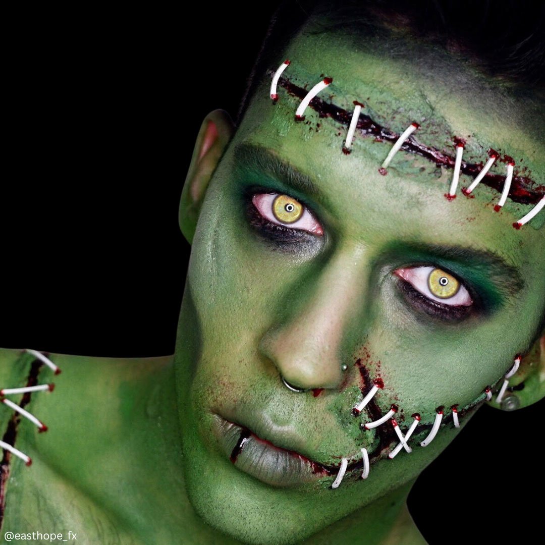 Make Up Palette Tri-Colour Face/Body Paint Monster Kit Professional Mehron