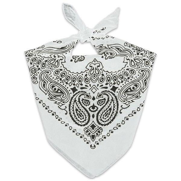Bandana White Cowboy/Cowgirl 50 X 50cm Cotton