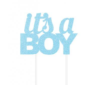 Cake Topper Its A Boy Glittered Discontinued Last chance buy