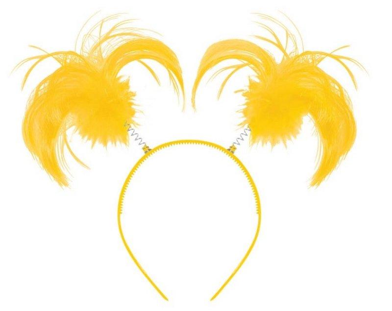 Yellow Team Spirit Headbopper/Headband Ponytail