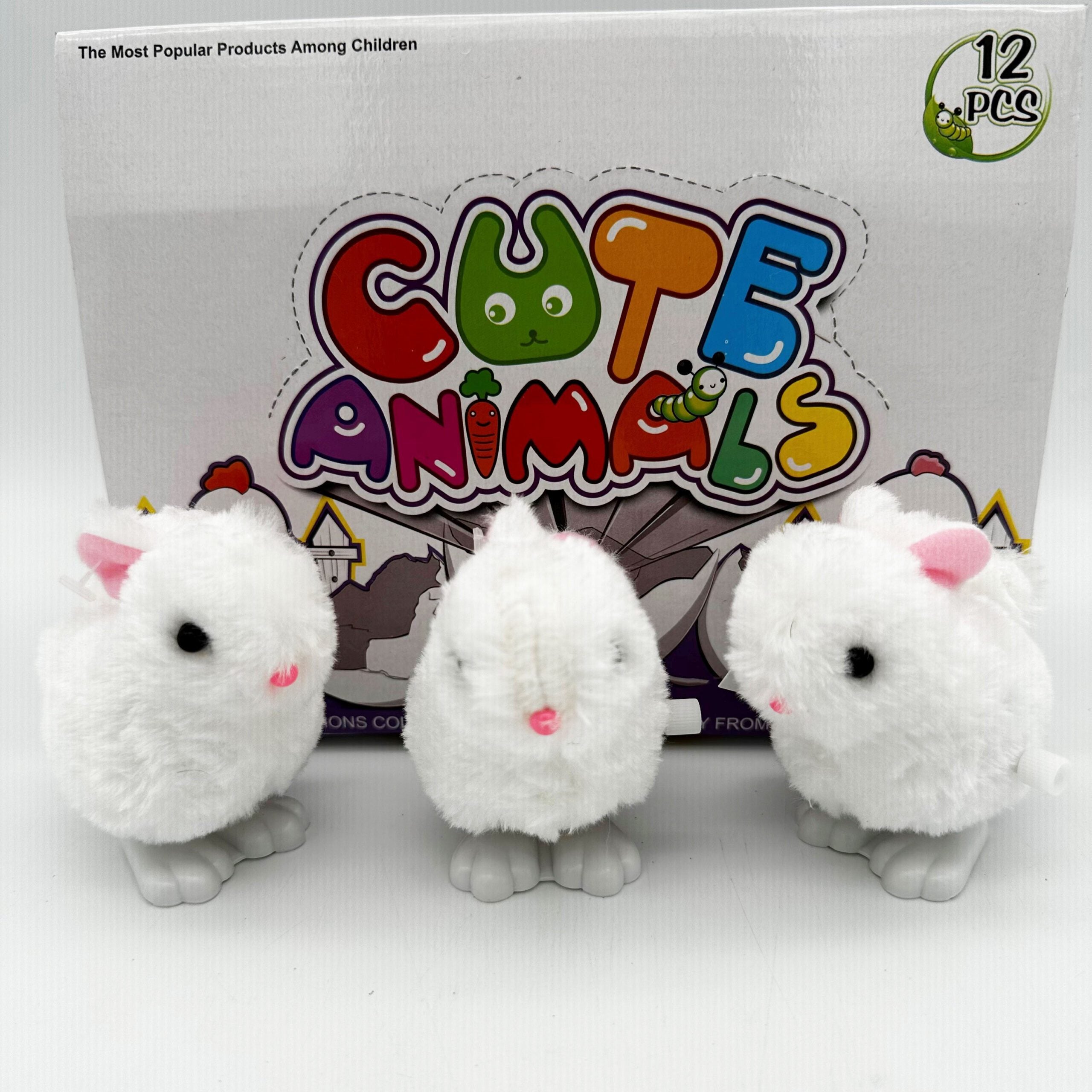 Toy Novelty Wind Up Plush Rabbit/Bunny Easter Each 8cm