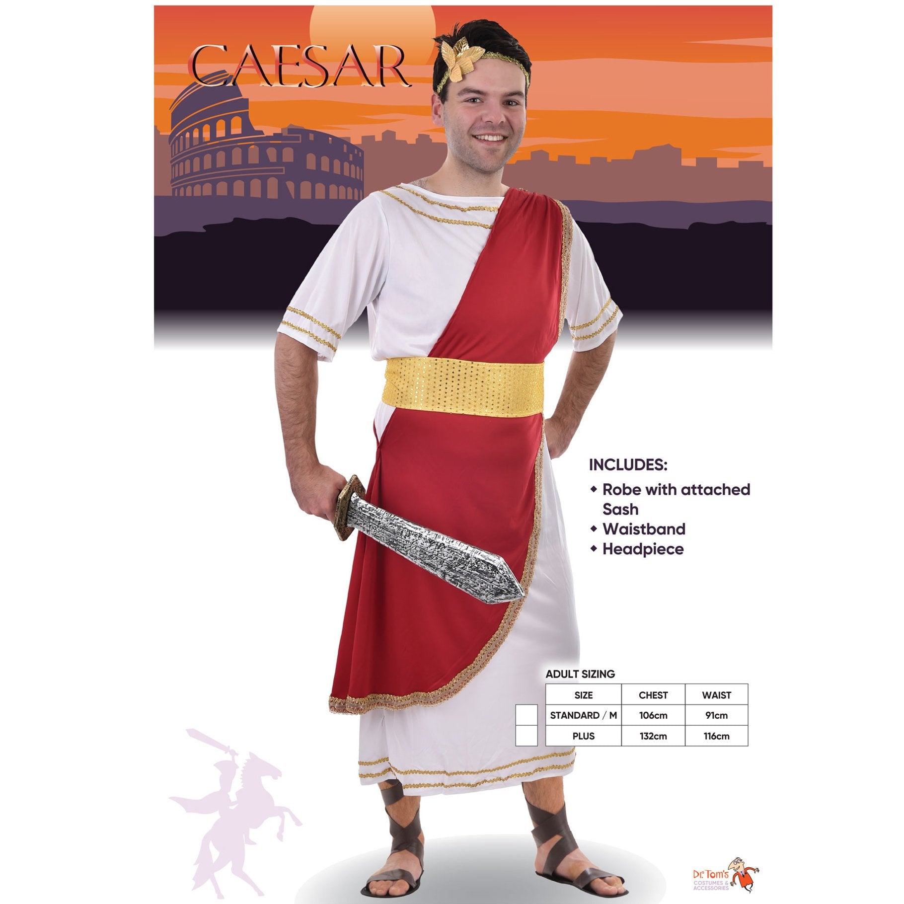 Costume Adult Ceaser Toga Roman
