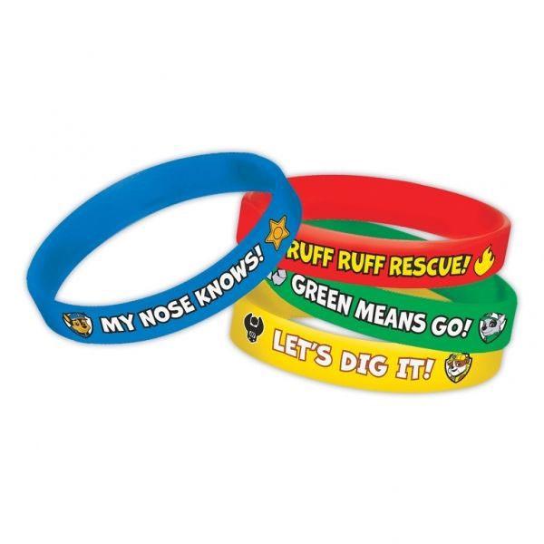 Paw Patrol Rubber Bracelets Pk/4 - Discontinued Line Last Chance To Buy