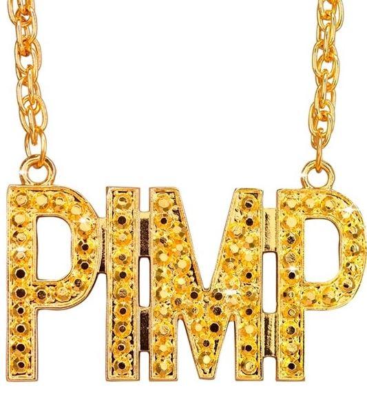 Costume Necklace Big Gold Pimp/Gangster Chain Pimp Hip Hop 1990s 65cm