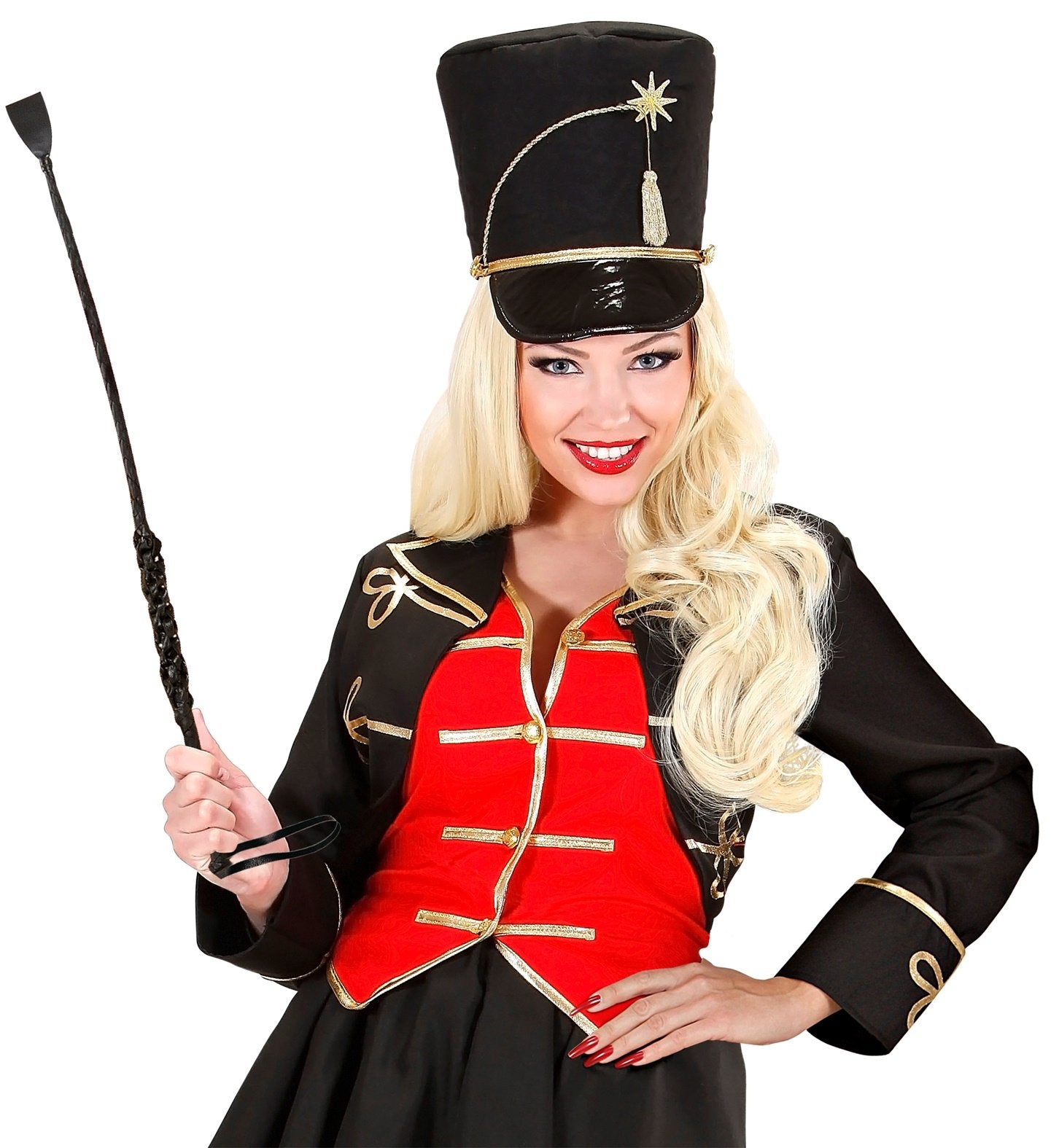 Costume Accessory Horse Riding Jockey/Circus Tamer Crop/Whip Black 60cm