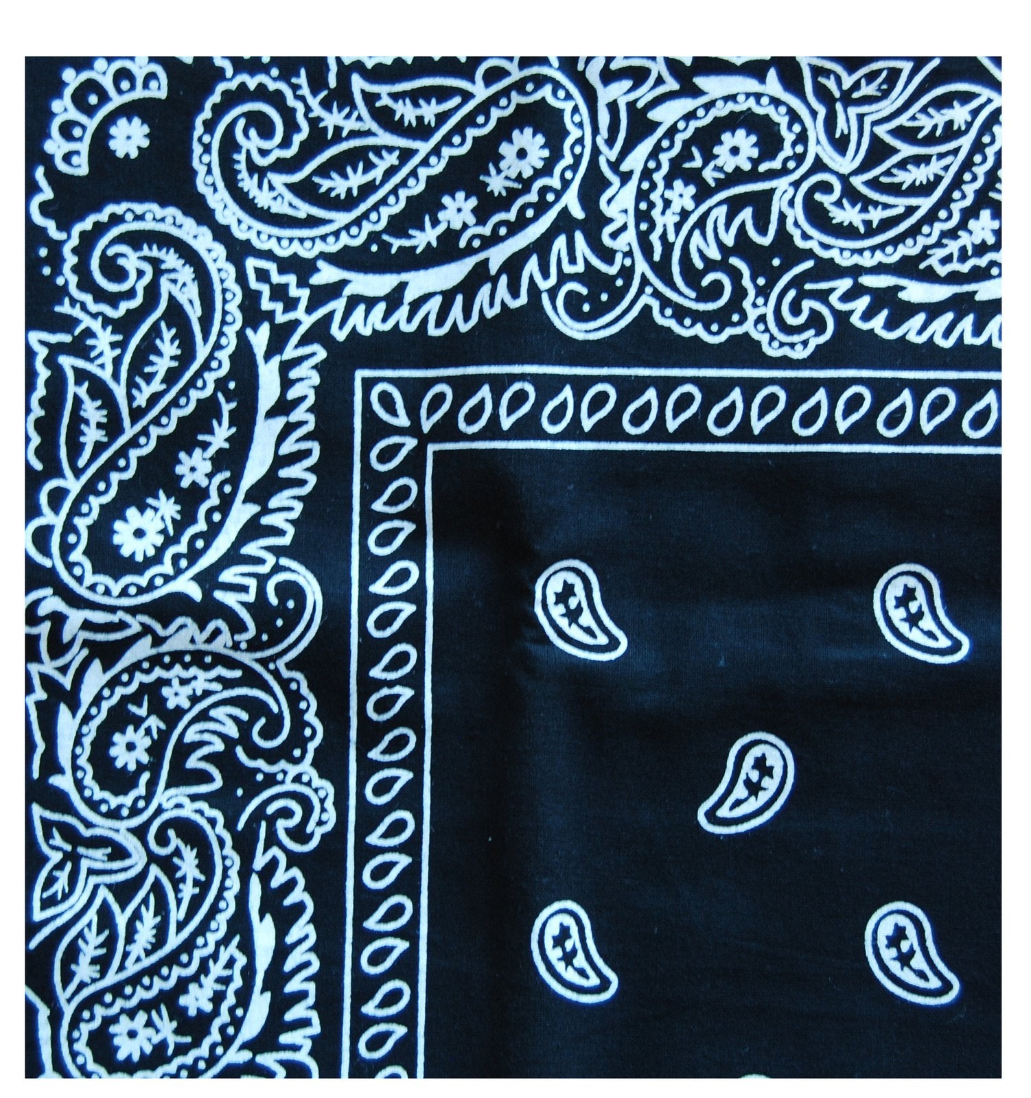 Bandana Black Cowboy/Cowgirl 50 X 50cm Cotton