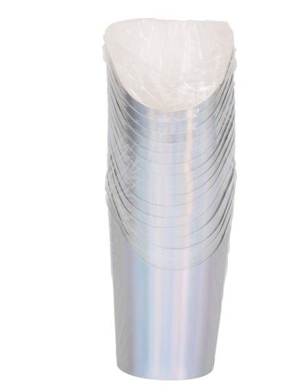 Catering Disposable Charcuterie Board Paper Cups 222ml Iridescent Pk/16