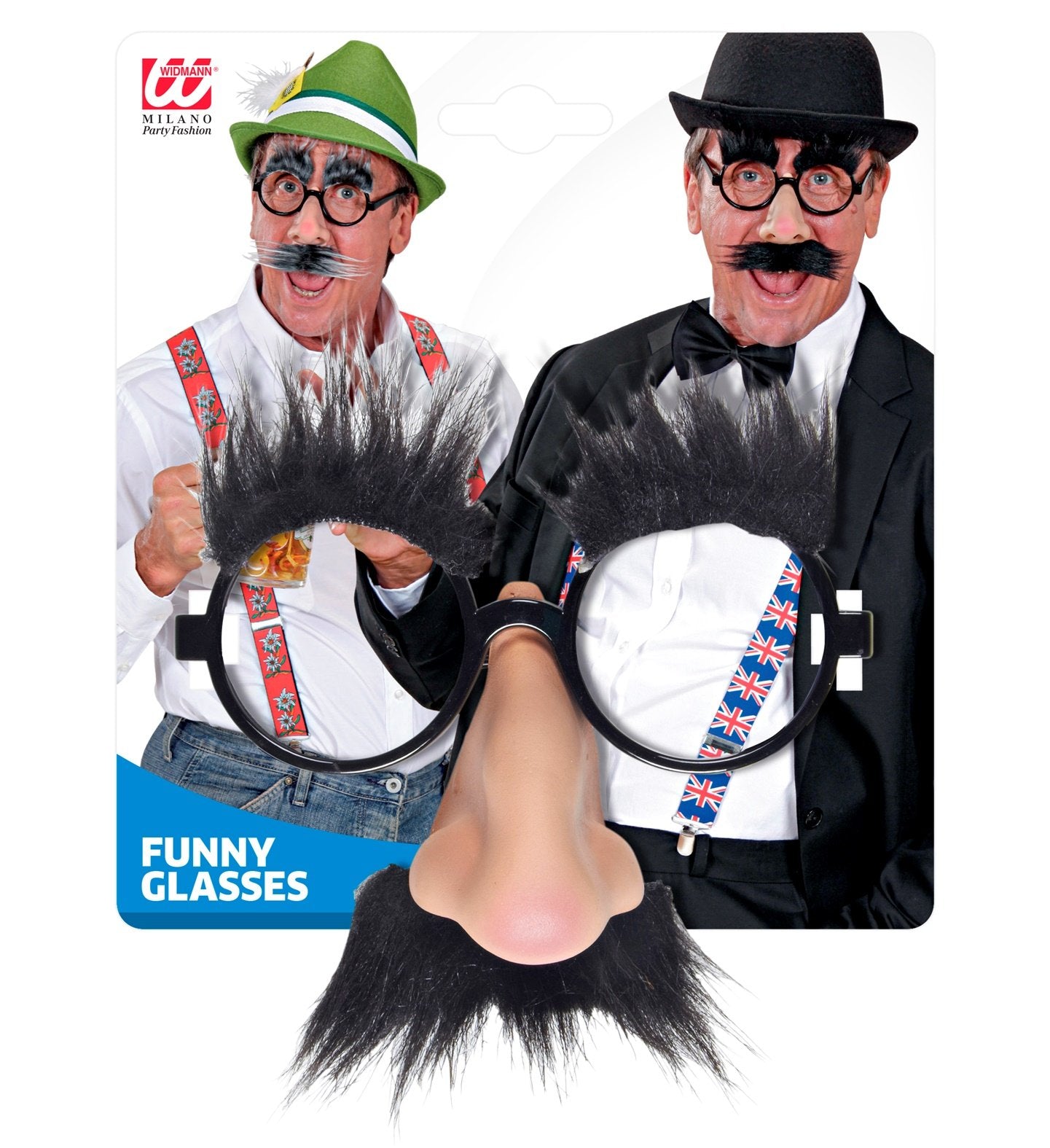 Glasses Groucho/Oktoberfest With Nose Moustache & Eyebrows Assorted Styles