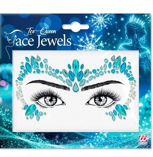 Face Jewels Blue & Diamonds Ice Princess/Fairy/Queen Adhesive Costume