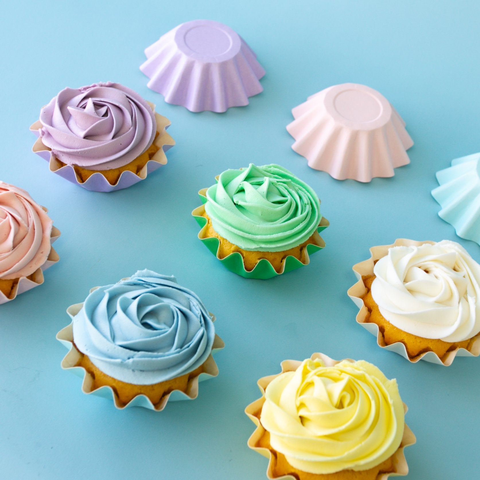 Cupcake Baking Cups Pastel Mix Bloom Medium Pk/25 44mm