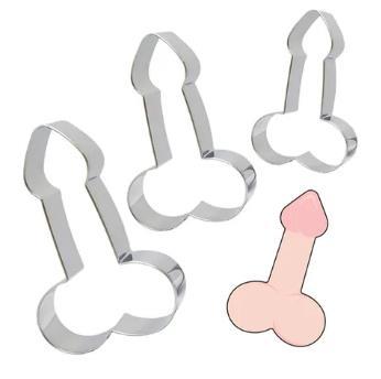 Cookie Cutters Penis Shaped Pk/3 Cake Craft
