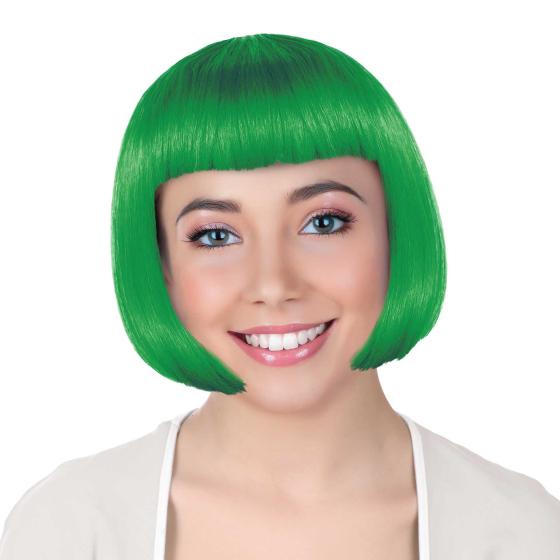 Green Team Spirit Wig Bob Budget Sports Supporter