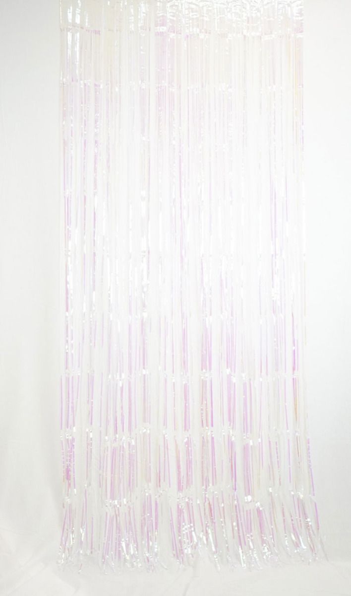 Curtain Iridescent White/Pink Mylar Extra Large 1m X 2.4m