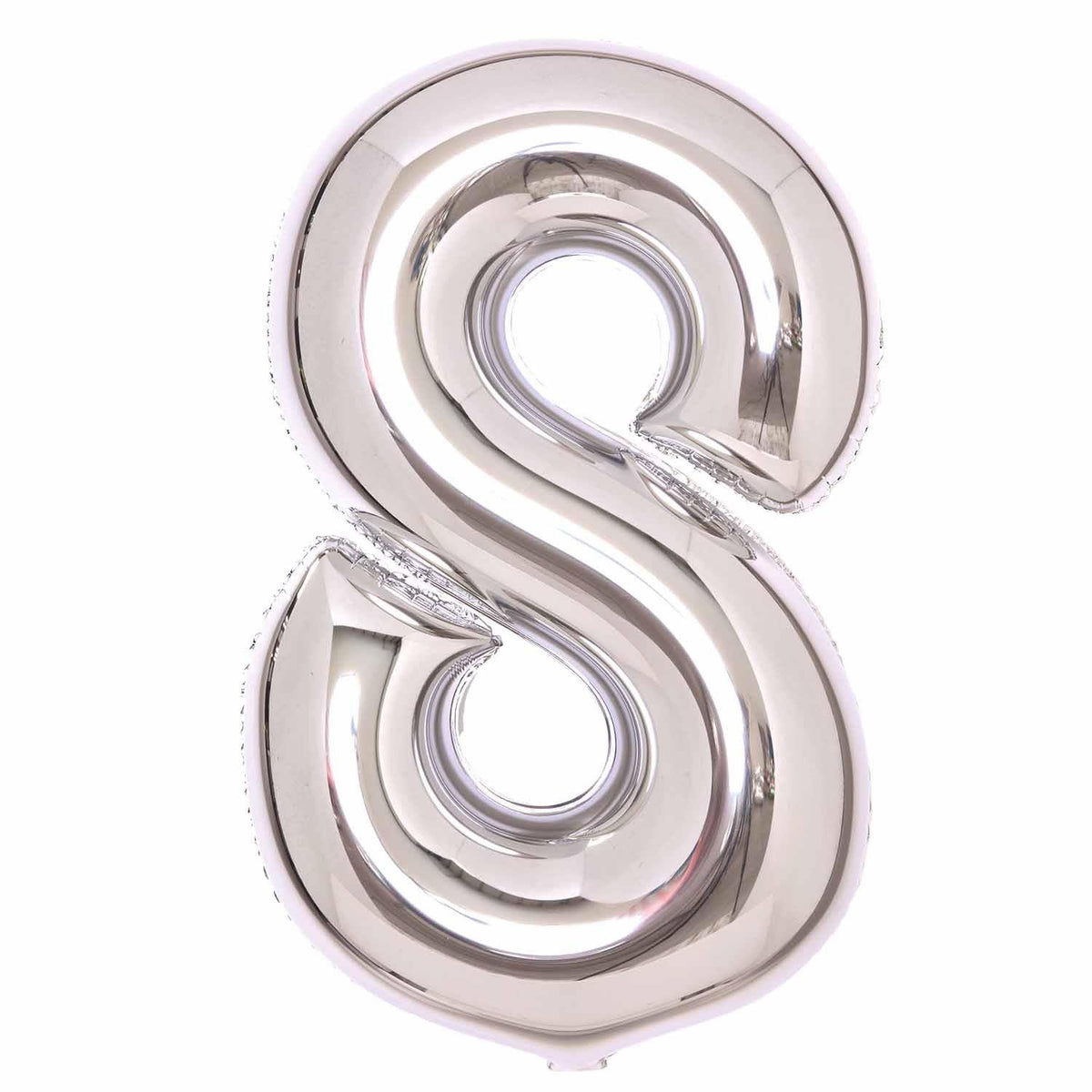 Balloon Foil Megaloon Number 8 Silver 86cm