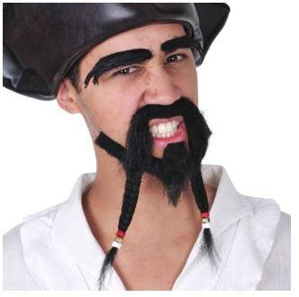 Beard Set Mo, Beard, Goatee & Eyebrows - Black