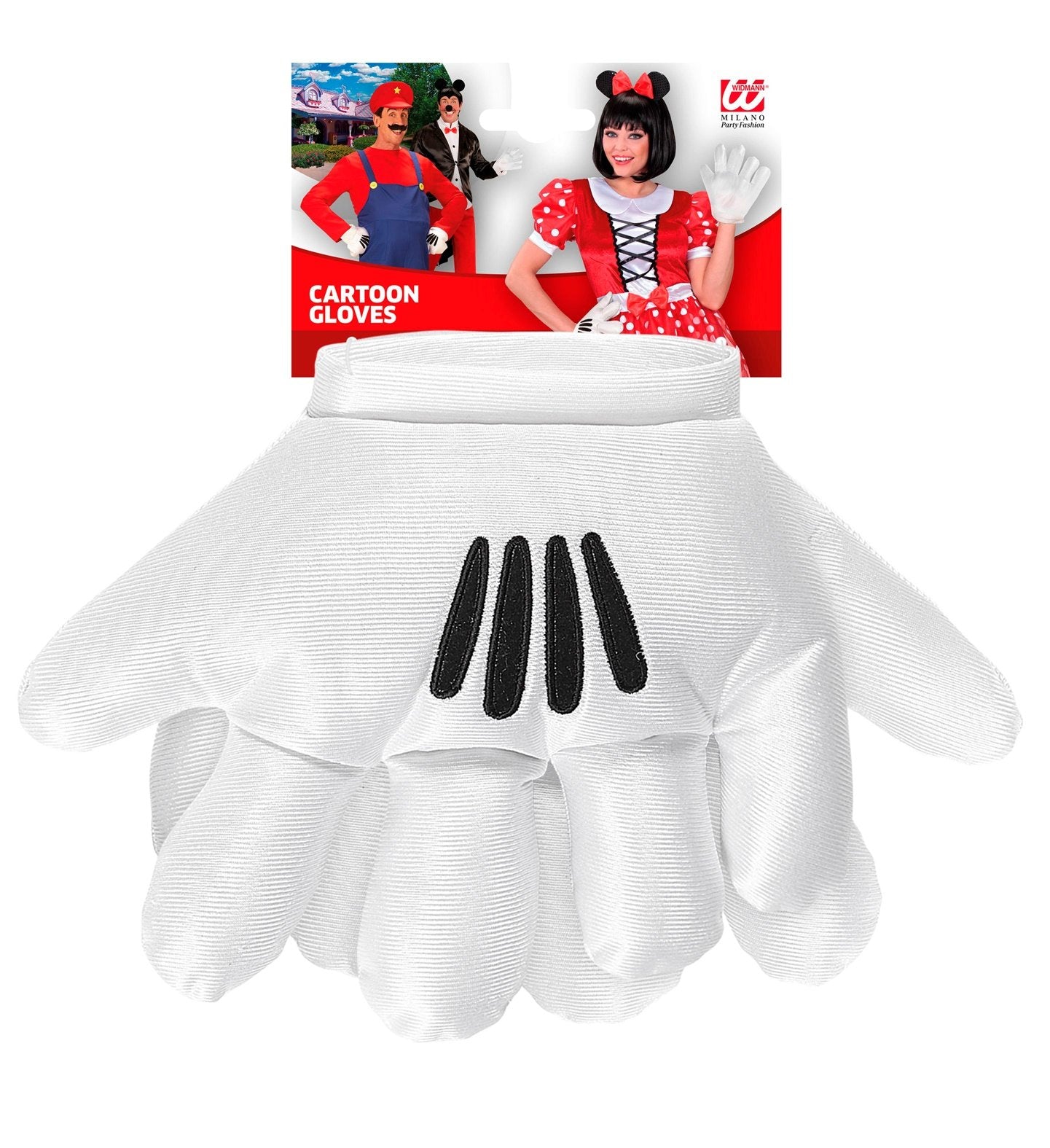 Costume Accessory Gloves White Jumbo Cartoon Character (A Pair)