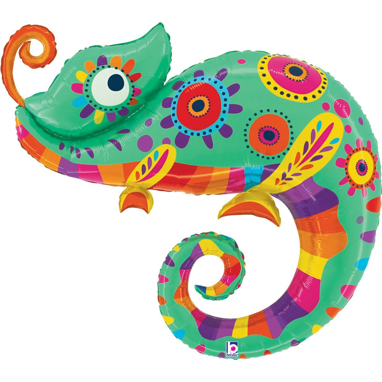 Balloon Foil Shape Festive Chameleon Animal 97cm