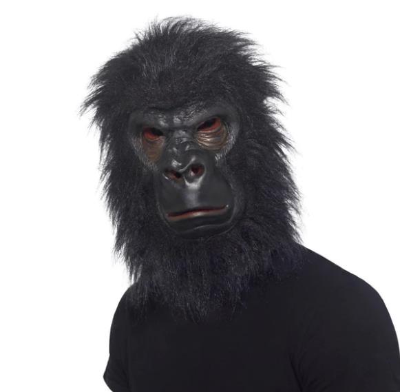 Mask Gorilla Hairy Black Deluxe - last chance