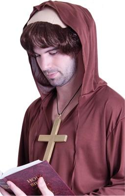 Monks/Nuns Religious Cross Plastic Necklace Costume Accessory