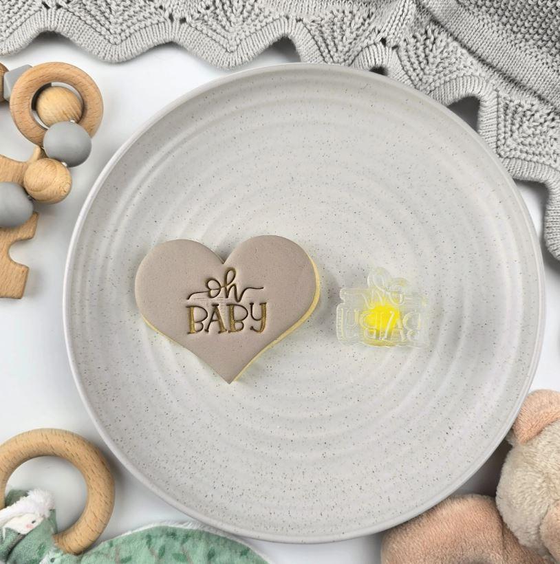 Oh Baby Embosser Cookie/Biscuit Cutter 60mm