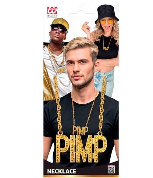 Costume Necklace Big Gold Pimp/Gangster Chain Pimp Hip Hop 1990s 65cm
