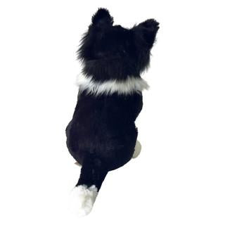 Soft Toy Plush Dog Border Collie Black & White Australian 22cm