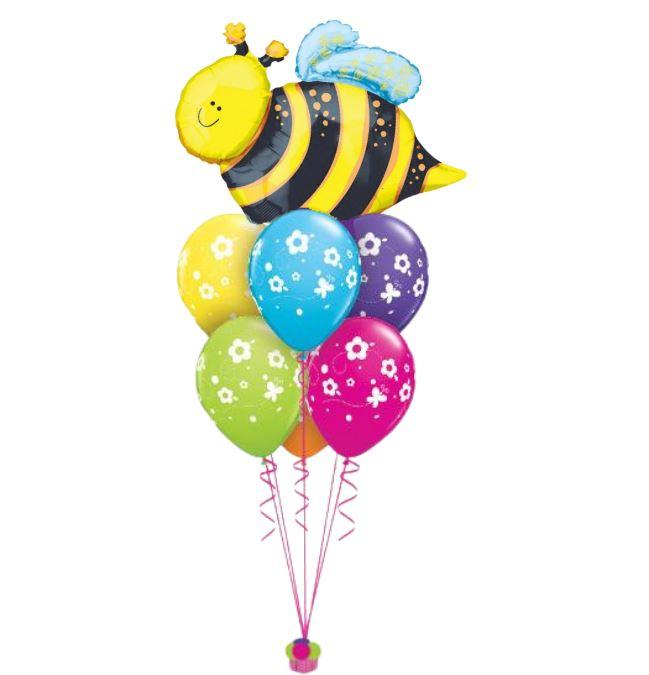 Balloon Bouquet Smiling Bumble Bee