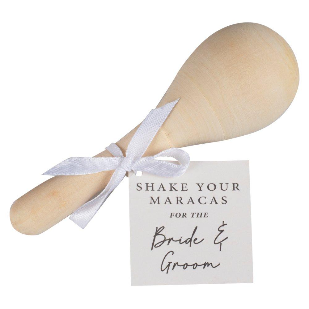 Wedding Table Favours Shake the Maracas for the Bride & Groom Pk/5