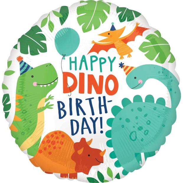 Balloon Foil 45cm Happy Dino (Dinosaur) Birthday