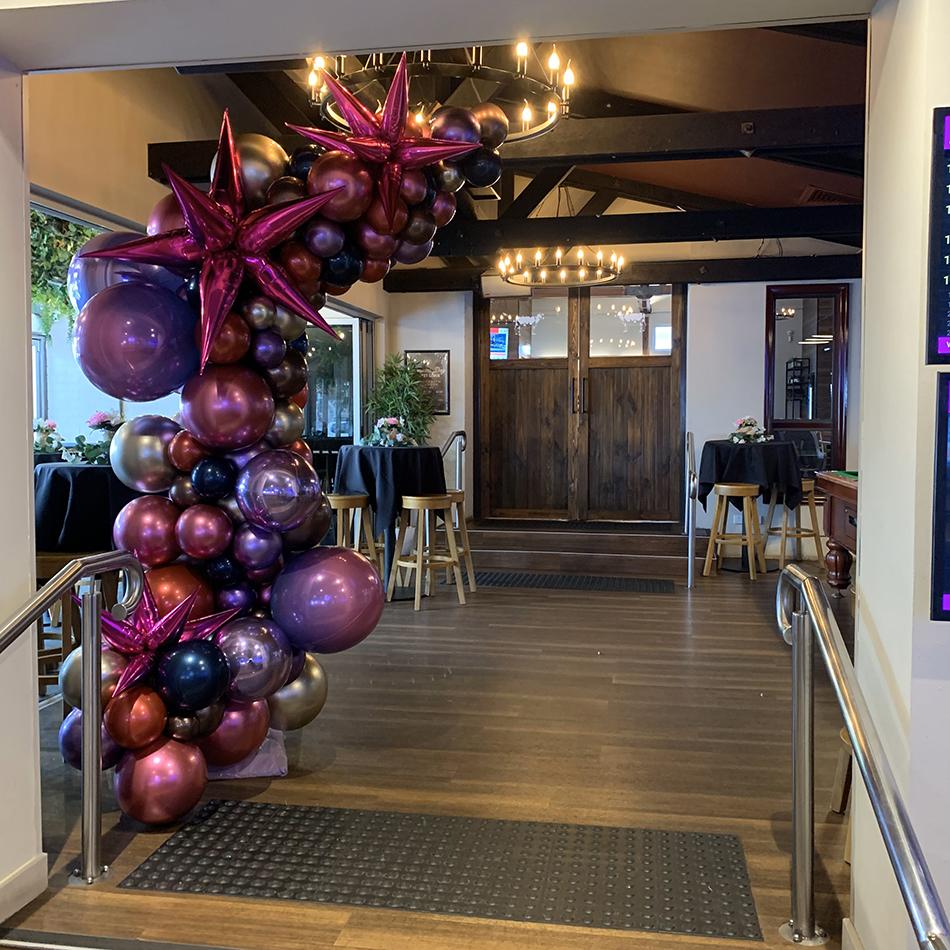 Organic Half Arch Latex Balloons with Sparkle Confetti 2.5m