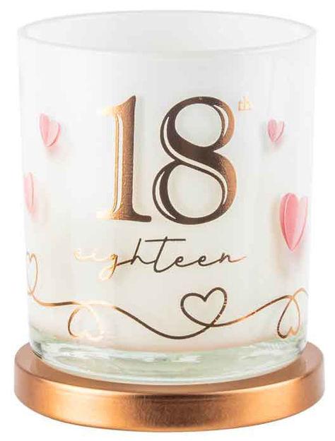 Gift Candle 18th Eighteen Birthday Vanilla Scent Deluxe