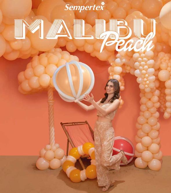 Balloons 46cm Pastel Matte Malibu Peach Pk 6