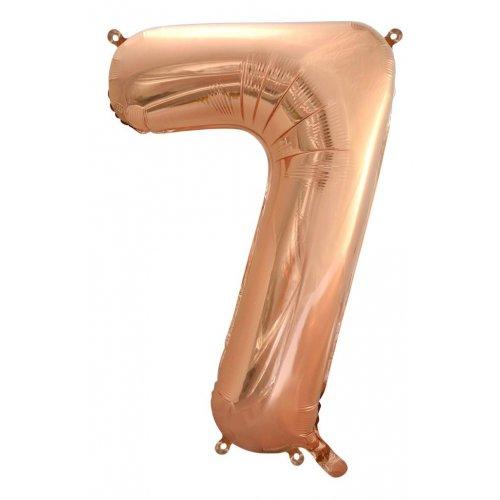 Balloon Foil Megaloon Number 7 Rose Gold 86cm