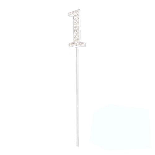Topper 4cm Diamante Number 1