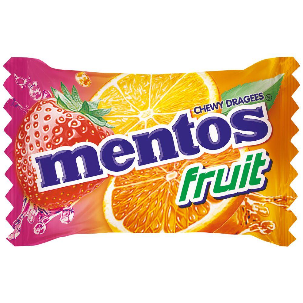 Confectionary Lollies Mentos Pillowpack Fruit Pk/200 Individually Wrapped