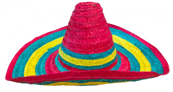 Hat Sombrero Festive Mexican Multi Colour Large